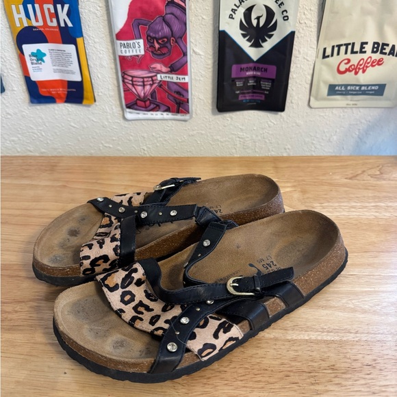 Birkenstock Betula Julie Leopard Sandals Size 38 Woman’s 7 - Picture 3 of 6